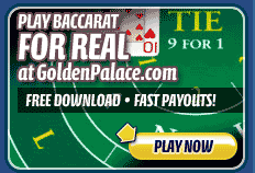 Play Online Baccarat with GoldenPalace.com
